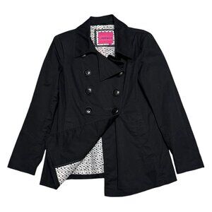 CLOCKHOUSE Black Designer Business Casual Punk Light Spring Fall Jacket Womens L